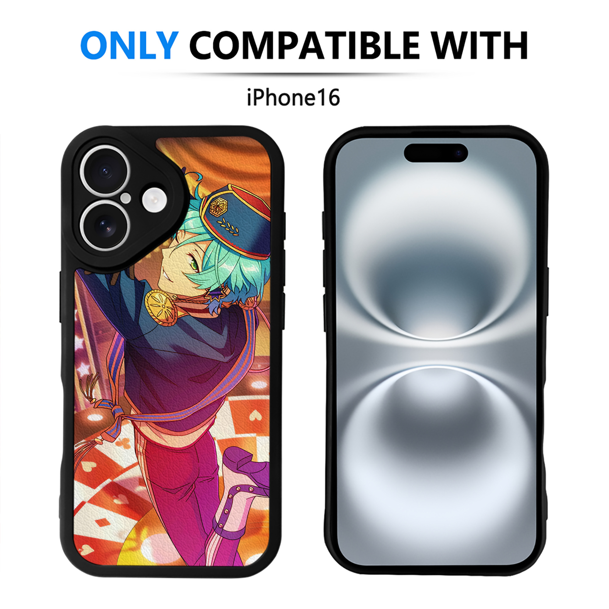 （画像用） あんさんぶるスターズ! Ensemble Stars 【iPhone 16シリーズ対応】シリコンスマホケース（レザー調） 材質：シリコン